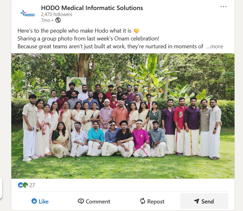 HODO Medical Informatic Solutions — LinkedIn post: TeamHodo Onam celebration